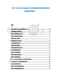 2025-2030日本石油化工行業(yè)市場現(xiàn)狀競爭分析投資評估規(guī)劃研究報(bào)告