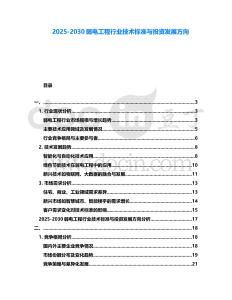 2025-2030弱電工程行業技術標準與投資發展方向