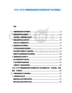 2025-2030中國(guó)智能制造技術(shù)應(yīng)用現(xiàn)狀及產(chǎn)業(yè)升級(jí)路徑