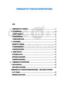 中國氫能源汽車產業鏈布局與政策扶持研究報告