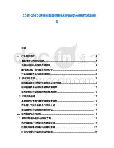 2025-2030場景拍攝數(shù)碼鏡頭材料改變分析研究規(guī)劃報(bào)告