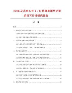 2026及未來5年T／R緯彈單面華達呢項目可行性研究報告