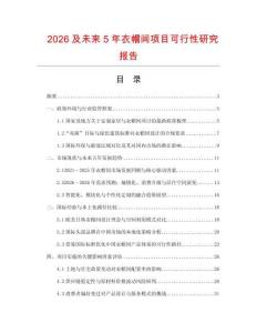2026及未來5年衣帽間項目可行性研究報告