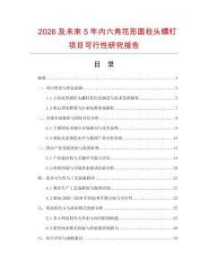 2026及未來5年內六角花形圓柱頭螺釘項目可行性研究報告