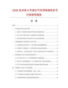 2026及未來(lái)5年液化氣專用球閥項(xiàng)目可行性研究報(bào)告
