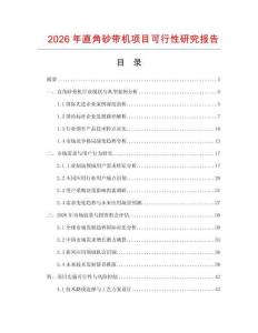 2026年直角砂帶機(jī)項(xiàng)目可行性研究報(bào)告