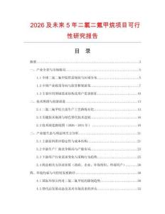2026及未來5年二氯二氟甲烷項目可行性研究報告