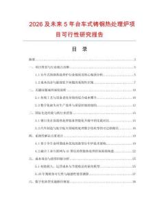 2026及未來5年臺車式鑄鋼熱處理爐項目可行性研究報告