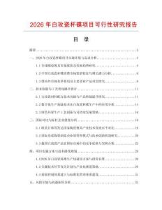 2026年白玫瓷杯碟項目可行性研究報告