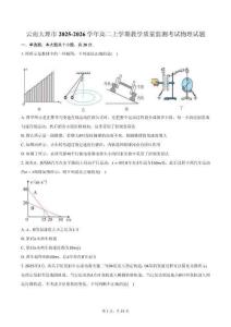 云南大理市2025-2026學年高二上學期教學質量監(jiān)測考試物理試卷（含答案）