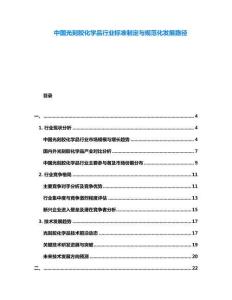 中國光刻膠化學品行業標準制定與規范化發展路徑