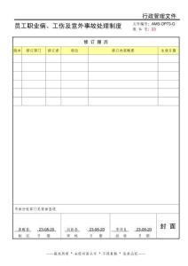 AMS-OP73-G7員工職業病、工傷及意外事故處理制度