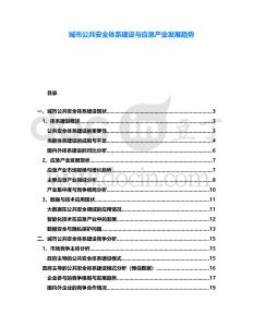 城市公共安全體系建設與應急產業發展趨勢