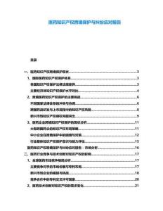 醫藥知識產權跨境保護與糾紛應對報告