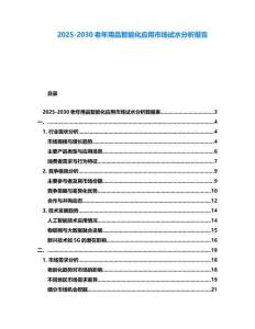 2025-2030老年用品智能化应用市场试水分析报告