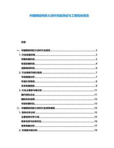 中國鋼結(jié)構(gòu)防火涂料性能測試與工程驗收報告