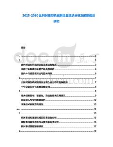 2025-2030比利時重型機(jī)械制造業(yè)現(xiàn)狀分析及前瞻規(guī)劃研究