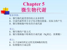 [生物學(xué)]第五章微生物代謝
