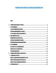 中國創傷骨科醫院行業預測及投資回報分析