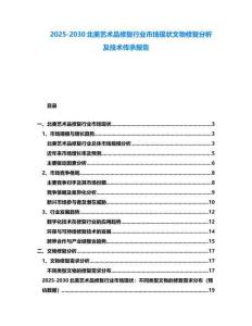 2025-2030北美藝術(shù)品修復(fù)行業(yè)市場現(xiàn)狀文物修復(fù)分析及技術(shù)傳承報(bào)告
