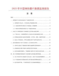 2025年中國鑄鐵磨片數(shù)據(jù)監(jiān)測報(bào)告