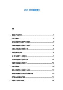 2025-2030信息技術：