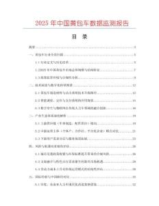 2025年中國黃包車數據監測報告