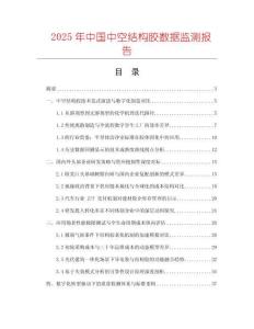 2025年中國中空結(jié)構(gòu)膠數(shù)據(jù)監(jiān)測(cè)報(bào)告