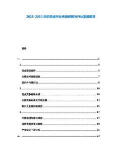 2025-2030纺织机械行业市场进展与行业发展前景