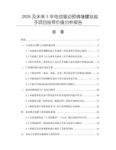 2026及未來5年電池驅動預鑄墻螺絲起子項目投資價值分析報告