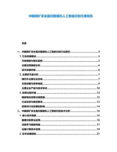 中國煤礦安全監(jiān)控攝像機人工智能識別方案報告