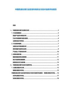 中國危廢處理行業區域布局優化與技術選擇評估報告