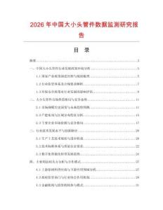 2026年中國大小頭管件數據監測研究報告
