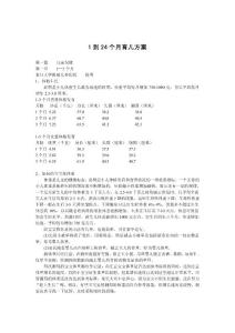 1到24個(gè)月育兒方案