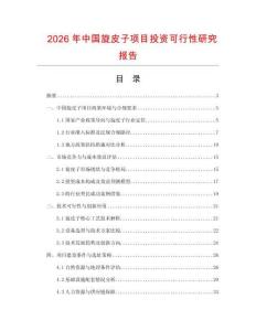 2026年中國旋皮子項目投資可行性研究報告