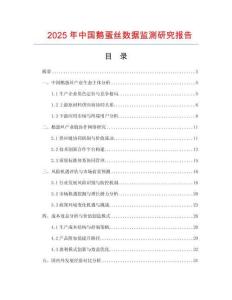 2025年中國鵝蛋絲數(shù)據(jù)監(jiān)測研究報告