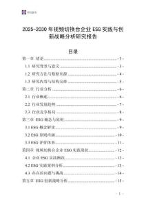 2025-2030年視頻切換臺(tái)企業(yè)ESG實(shí)踐與創(chuàng)新戰(zhàn)略分析研究報(bào)告
