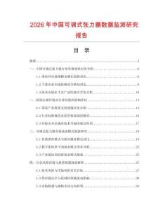 2026年中國可調式張力器數據監測研究報告