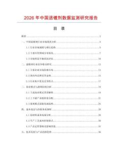 2026年中国退镀剂数据监测研究报告