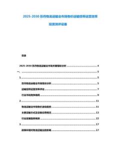 2025-2030蘇丹物流運輸業市場物價運輸紐帶運營效率投資測評設備