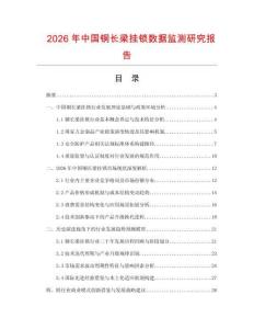 2026年中國銅長梁掛鎖數(shù)據(jù)監(jiān)測研究報告