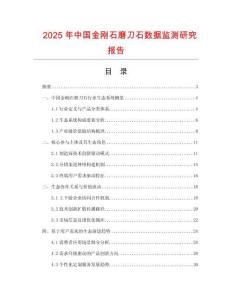 2025年中國金剛石磨刀石數據監測研究報告