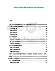 中國電力期貨市場發(fā)展路徑與機(jī)構(gòu)參與策略報(bào)告