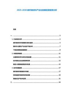 2025-2030碳纖維材料產業化發展投資前景分析