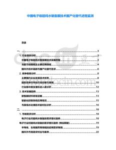 中國電子級超純水制備膜技術國產化替代進程監測