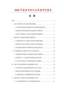2026年籃球中膽行業(yè)深度研究報告