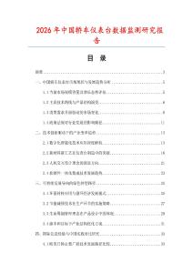 2026年中國轎車儀表臺數據監測研究報告