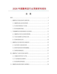 2026年超酸秀逗行業深度研究報告