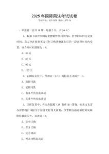 2025年國際商法考試試卷