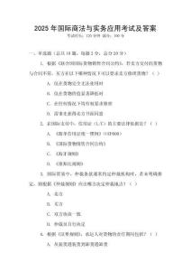 2025年國際商法與實務(wù)應(yīng)用考試及答案